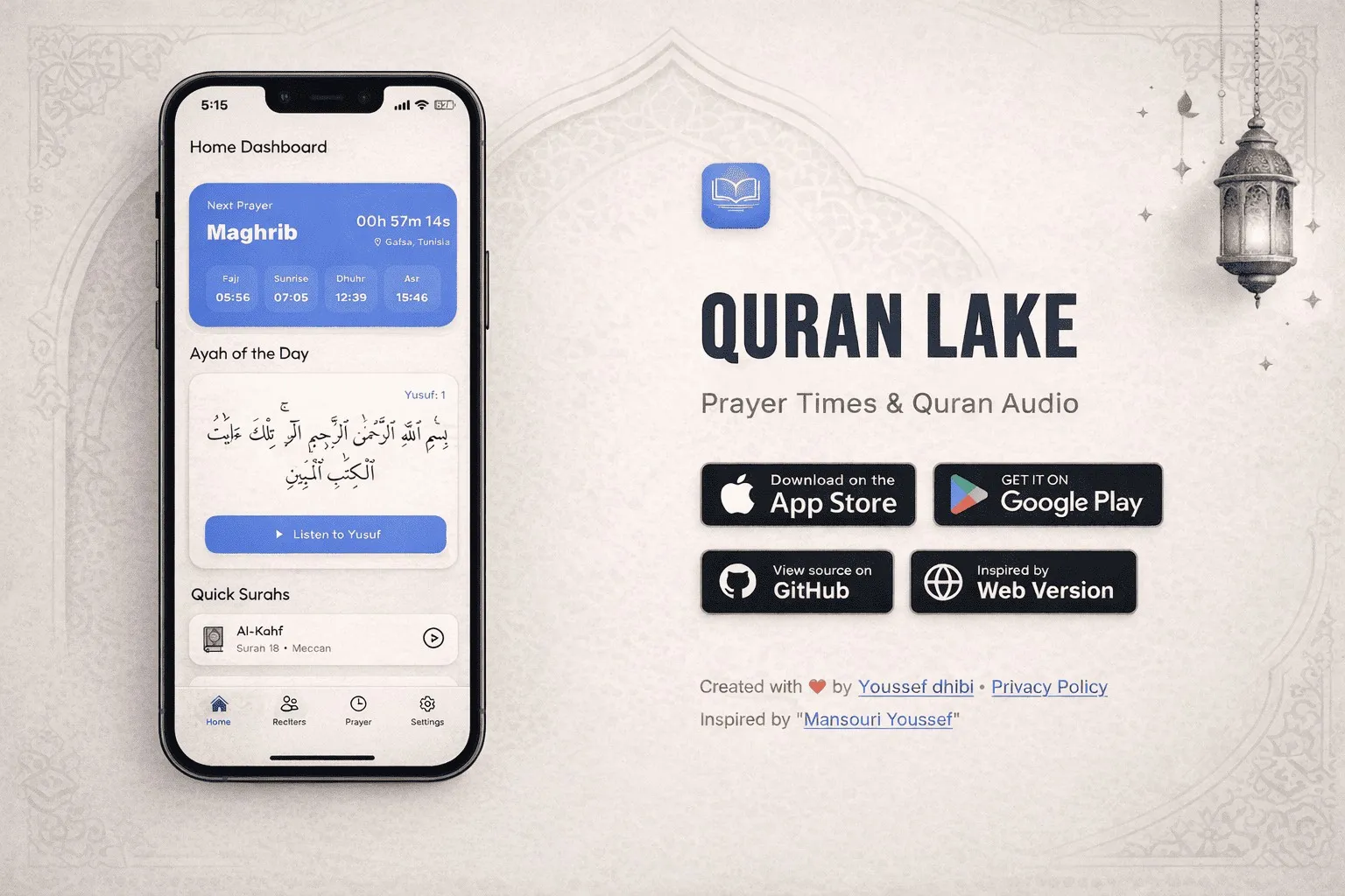 Building QuranLake: An Open-Source Quran and Prayer Times App