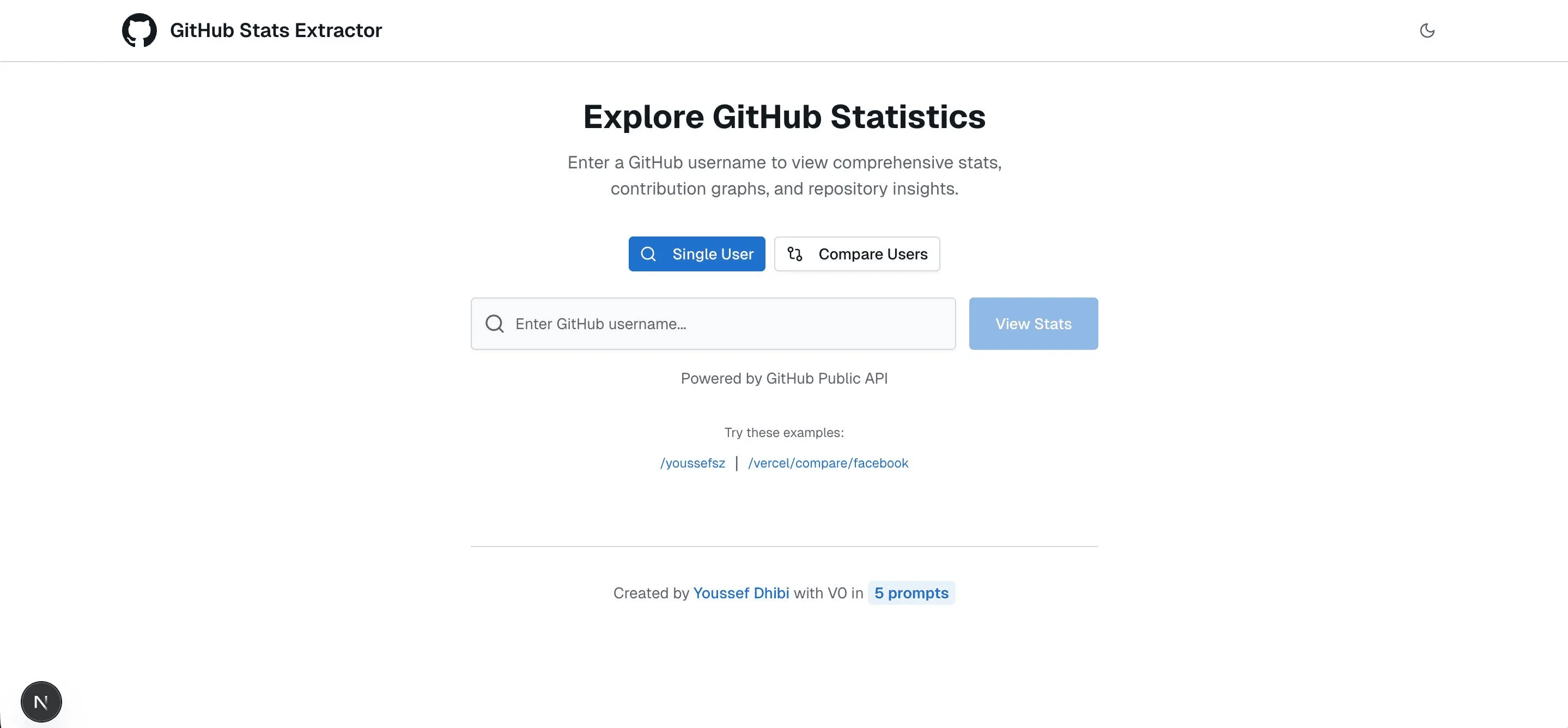 Building a GitHub Stats Extractor with AI Assistance